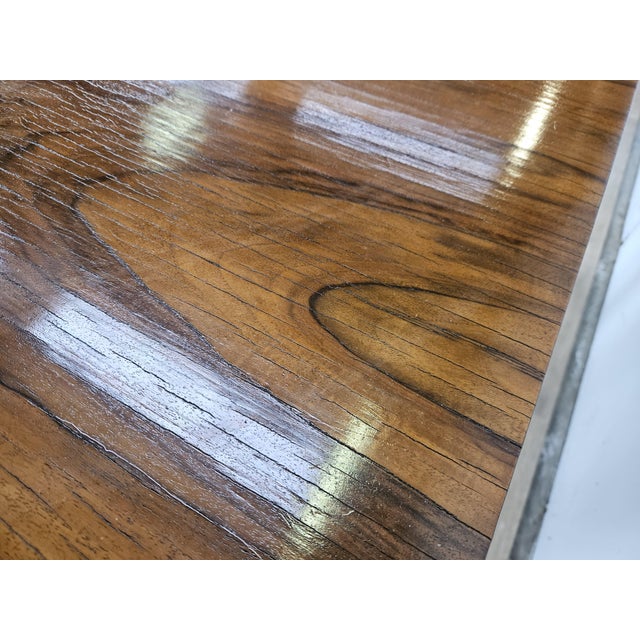 Wood Vintage Extendable Art Deco Table in Olive Root, 1940 For Sale - Image 7 of 18