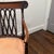 Late 20th Century Neoclassical Mahogany Finish Open Arm Accent Chair With Damask Upholstery For Sale - Image 4 of 9