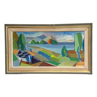 Yngve Andersson, Fractured Horizon, 1960s, Oil on Canvas For Sale