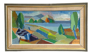 Yngve Andersson, Fractured Horizon, 1960s, Oil on Canvas