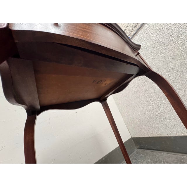 Wood Edwardian Mahogany Inlaid Side Table, Vintage For Sale - Image 7 of 12