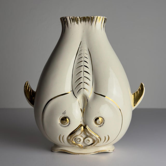 Vintage Ceramic Fish-Shaped Vase, Italy, 1950s For Sale - Image 18 of 18