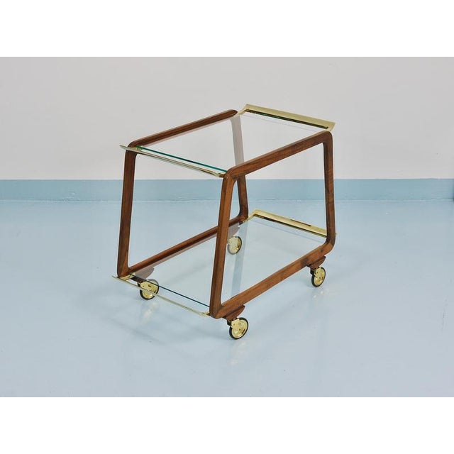 Mid-Century Modern Walnut and Brass Bar Cart by Oswald Haerdtl, 1950s For Sale - Image 18 of 18
