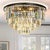 2020s Aloadecor 8-Lights Modern Matte Black 4-Tier Round Fringe Crystal Flush Mount Ceiling Light For Sale - Image 5 of 6