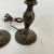 1980s Petite Art Nouveau Style Bronze Finish Table Lamps- A Pair For Sale - Image 5 of 12