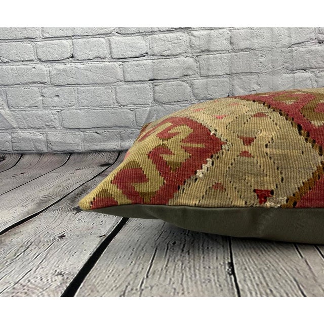 16 x 24 Kilim Pillow Turkish Cushion Byzantine Beauty Pillow Cushion Cover For Sale - Image 4 of 5