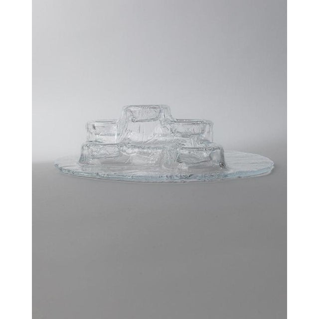 Vintage Scandinavian Glass Vulcano Candleholder by Pertti Kallioinen for Muurla, 1970s For Sale - Image 8 of 11