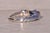 Metal The Beadaz: Bezel Set Natural Sapphire Ring in White Gold For Sale - Image 7 of 11