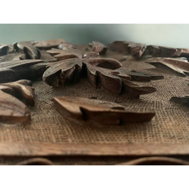 19th Century Antique Kashmiri Hand-Carved Monogrammed Walnut Box With Original Key For Sale - Image 4 of 18