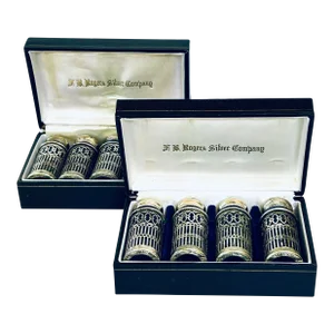 Individual Silver Plate Salt and Pepper Shakers