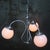French Art Deco Nickel-Plated 3-Arm Chandelier with White Opaline Glass Globes For Sale - Image 6 of 10