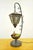 Vintage Italian Style Scrolling Metal Hanging Lantern Fruit Bowl Table Lamp For Sale - Image 9 of 9
