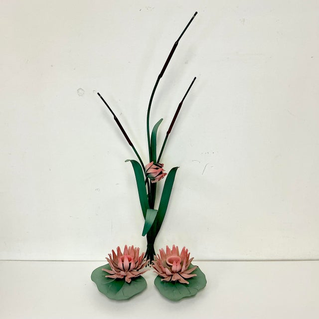 Vintage Home is pleased to present this vintage Italian tole wall candle sconce. It’s from the 1950s and features two...