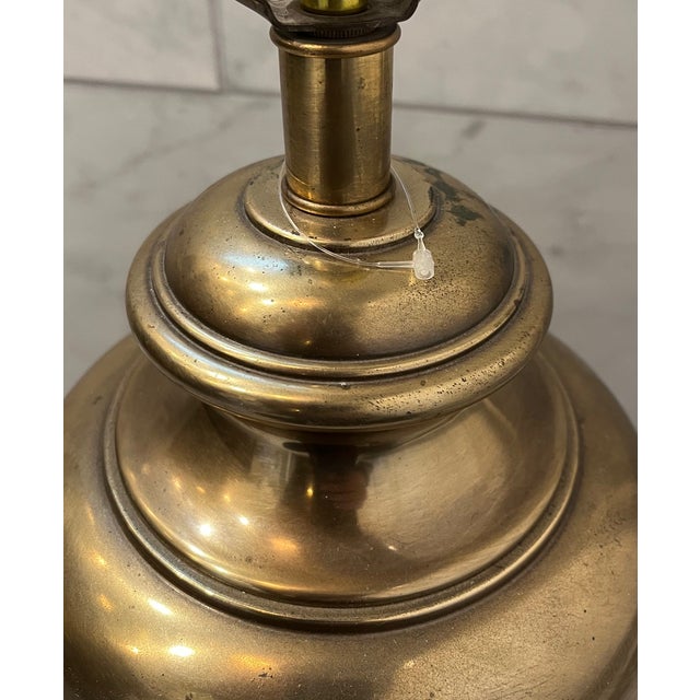 Metal Mid 20th Century Mid Century Modern Brass Scallop Design Brass Table Lamp For Sale - Image 7 of 9