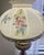 Victorian Vintage Mid Century Brass Floor Lamp Floral Hand Painted Shade For Sale - Image 3 of 11