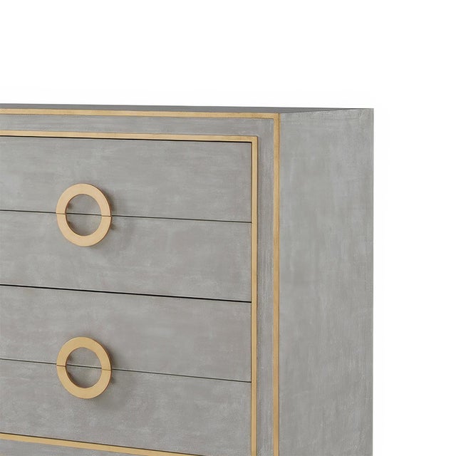 Mid-Century Modern Gustavian Grey Painted Dresser For Sale - Image 3 of 4