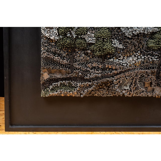 Hesla 1984 Mixed Media Nail Landscape Sculpture For Sale - Image 4 of 8