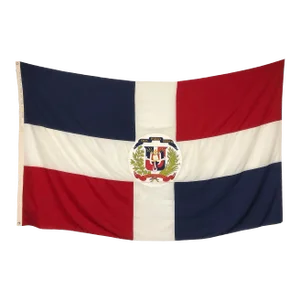 Oversize Vintage Wool Flag of the Dominican Republic