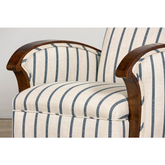 French Art Deco Walnut Armchair, Provence, France, 1930s For Sale - Image 9 of 17