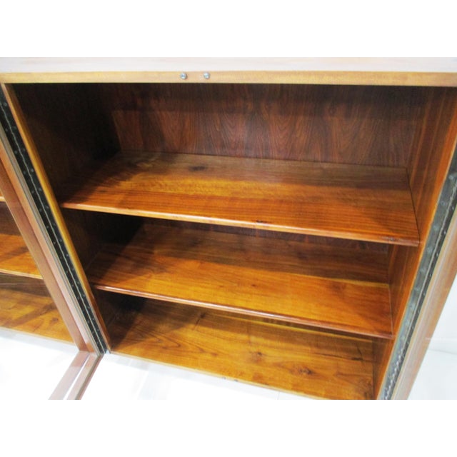 Mid Century Black Walnut Bookcase in the Style of Nakashima For Sale - Image 9 of 13