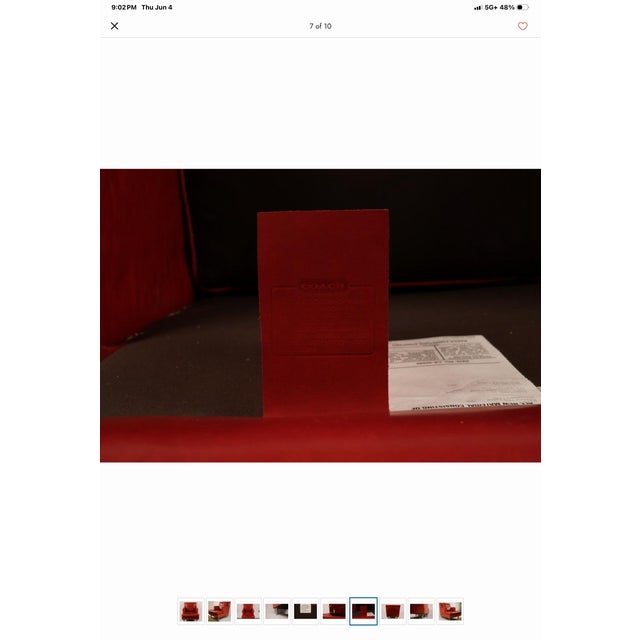 Late 20th Century Mid-Century Modern Style Coach for Baker Furn. Red Tanned Leather Club Chair For Sale - Image 5 of 9