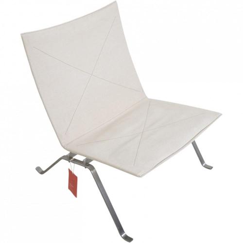 2000 - 2009 PK22 Lounge Chair in Canvas Fabric by Poul Kjærholm, 2007 For Sale - Image 5 of 17