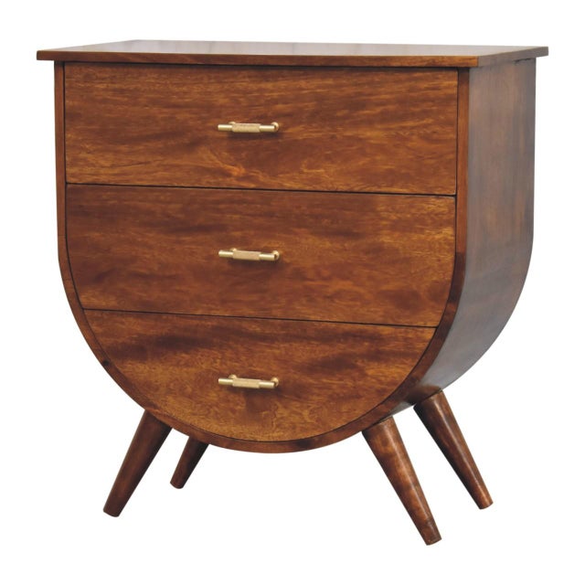 Modern Rustic Wood Bedside Nightstand For Sale - Image 3 of 8
