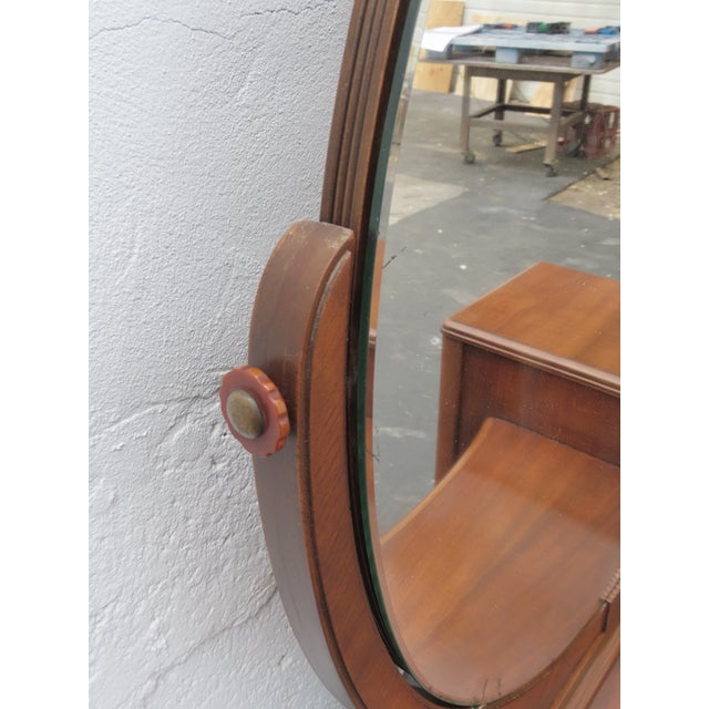 1920s Art Deco Vanity Makeup Table With Bakelite Handles 6580 For Sale - Image 13 of 18