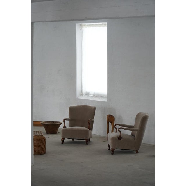 Antique Danish Armchairs in Velvet, 1920s, Set of 2 For Sale - Image 18 of 18