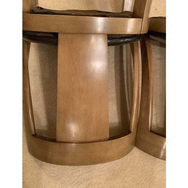 Mid-Century Modern Mid-Century Modern Wormley Dunbar Style Spoon Back Dining Chairs - Set of 4 For Sale - Image 3 of 13