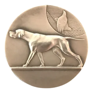 Signed French Gold Dog Medal: Exposition Canine D’Albi 16 Juin 1935