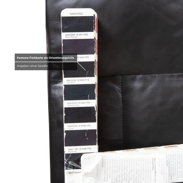 Three-Seater Sofa in Black Leather from de Sede For Sale - Image 16 of 18