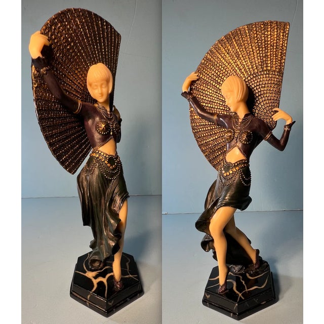 Art Deco Ivorine Figurine Dancers - a Pair For Sale - Image 9 of 12