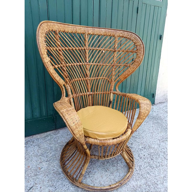 Emmanuelle Armchair in Rattan by Gio Ponti, Italy, 1960 For Sale - Image 3 of 13
