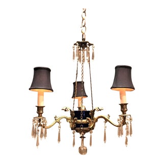 Three Light Classical Style Chandelier, Circa:1890, Sweden For Sale