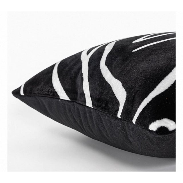 2020s Abstract Line Art Square Pillow 18 Inches - Single For Sale - Image 5 of 5