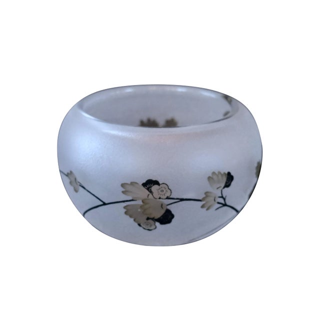 Art Nouveau French Flowers and Bird Vase, 1920s For Sale - Image 3 of 7