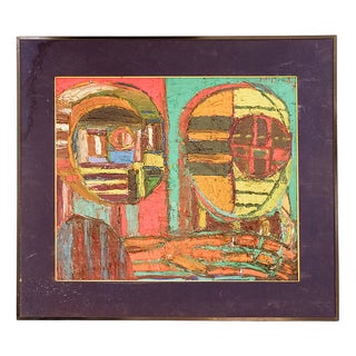 Patrick Boudon, Humanoid, Oil on Canvas, 1920s For Sale