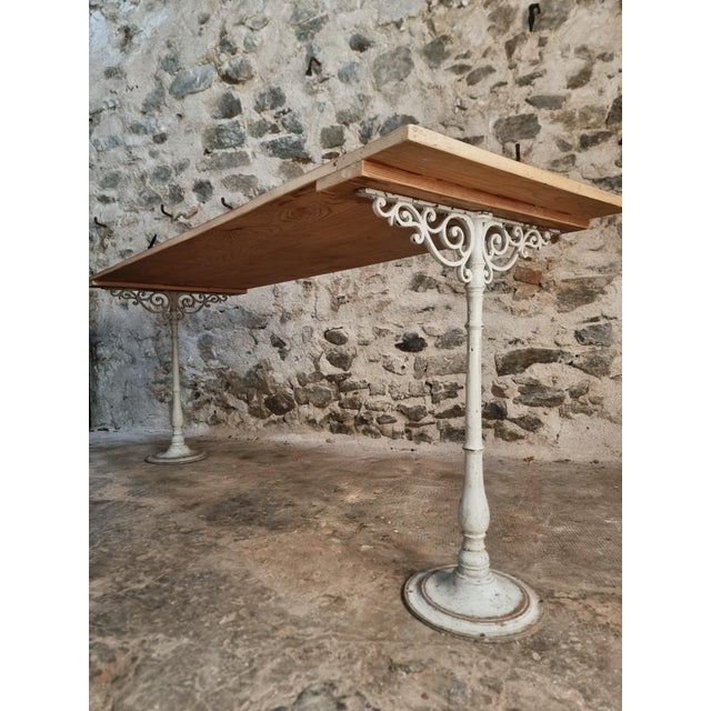 Antique French Bistro Table Dining Table, 1900s For Sale - Image 5 of 17