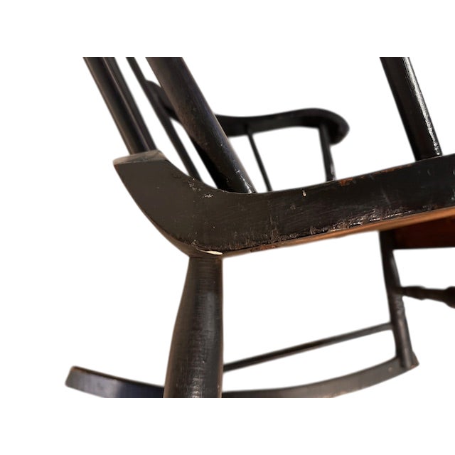 Antique Black Rocking Chair, 19th Century For Sale In Denver - Image 6 of 10
