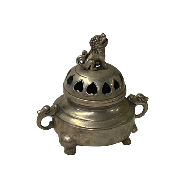 This silver incense burner is a true piece of art, blending traditional craftsmanship with timeless beauty. Standing on...