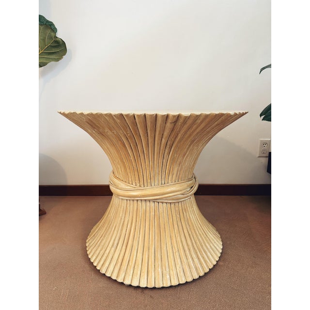 1970s 'Sheaf of Wheat' Stacked Rattan End Table Attributed to McGuire For Sale - Image 11 of 11