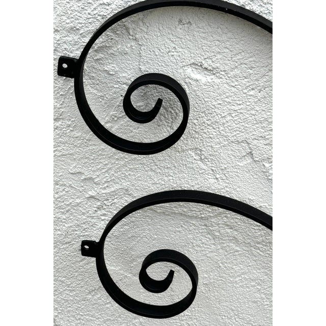 Hollywood Regency Wrought Iron Lady Golfer Exterior/Interior Wall Sculpture For Sale - Image 9 of 12