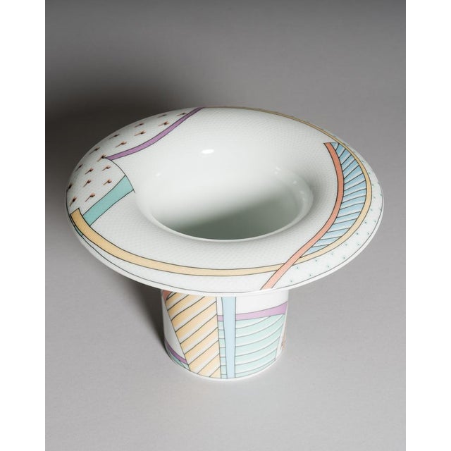 Vintage Century New Wave Porcelain Vase and Bowl Set by Tapio Wirkkala & Dorothy Hafner for Rosenthal Studio-Line, Germany, 1980s, Set of 2 For Sale - Image 9 of 18