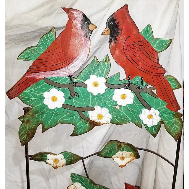 Arts & Crafts Vintage Garden Art Bird Metal Sculptures, Set of 4 For Sale - Image 3 of 12