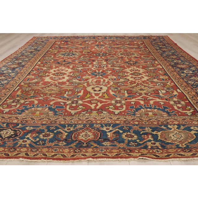 Late 19th Century Persian Sultanabad Rug, 08'10 X 11'09 For Sale - Image 9 of 10