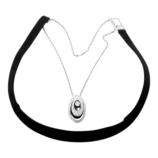 Cartier Hypnose 18k White Gold Diamond Silk Cord Chain Necklace For Sale