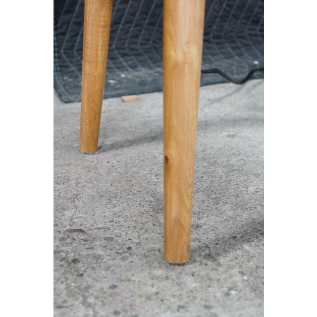Organic Modern Mango Wood 2 Drawer Side End Accent Table Nightstand MCM For Sale - Image 9 of 18