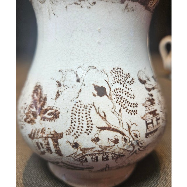 Mid 18th Century English "Willow Tree" Sugar and Creamer For Sale - Image 12 of 14