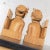 Wood Vintage Tribal Figural Bookends Male and Female Hand Carved Wood- A Pair For Sale - Image 7 of 13